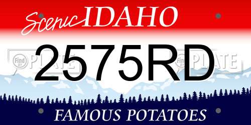 2575RD Idaho License Plate
