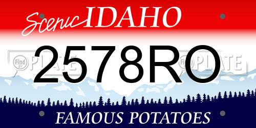 2578RO Idaho License Plate