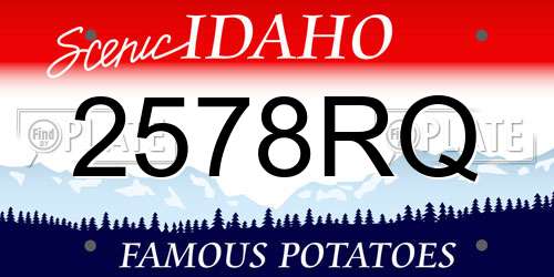 2578RQ Idaho License Plate