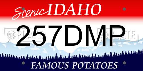 257DMP Idaho License Plate