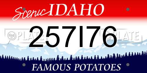 257I76 Idaho License Plate