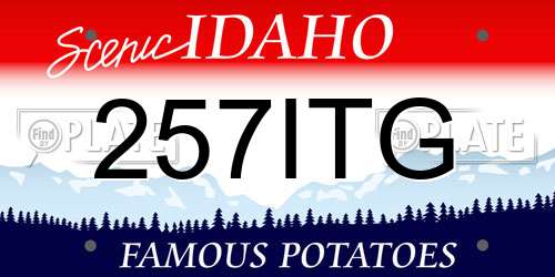 257ITG Idaho License Plate