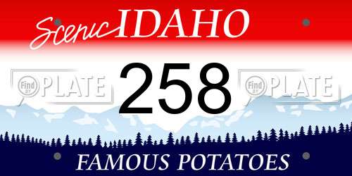 258 Idaho License Plate