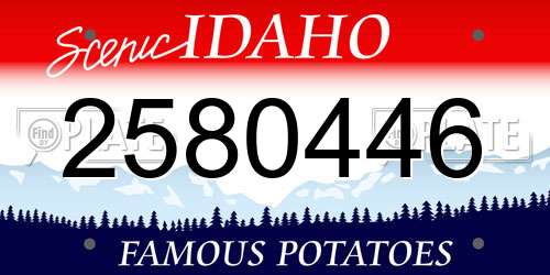 2580446 Idaho License Plate