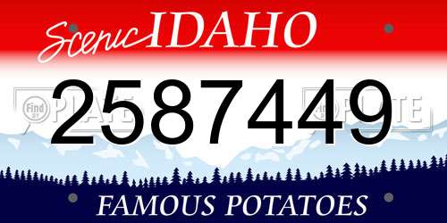 2587449 Idaho License Plate
