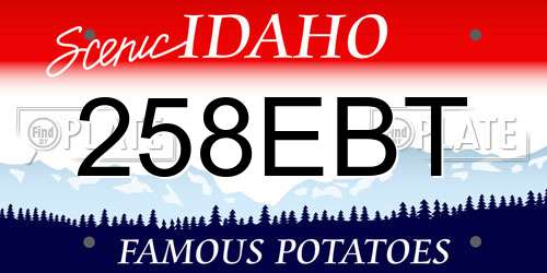 258EBT Idaho License Plate