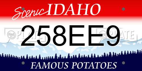 258EE9 Idaho License Plate