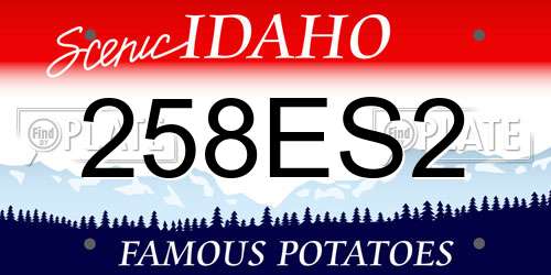 258ES2 Idaho License Plate