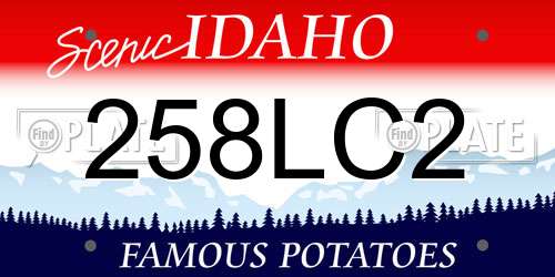 258LC2 Idaho License Plate