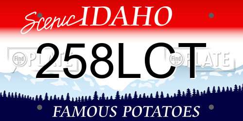 258LCT Idaho License Plate