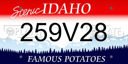 259V28 Idaho License Plate