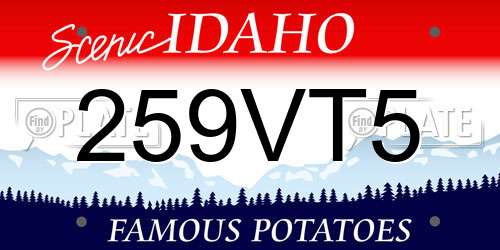 259VT5 Idaho License Plate