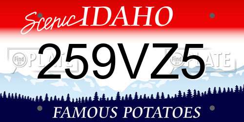 259VZ5 Idaho License Plate