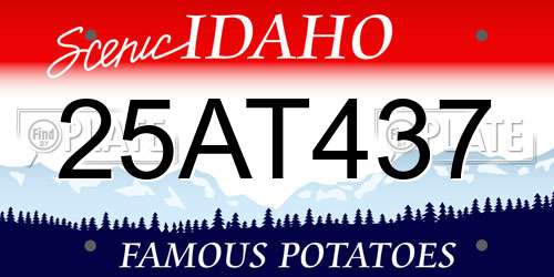 25AT437 Idaho License Plate