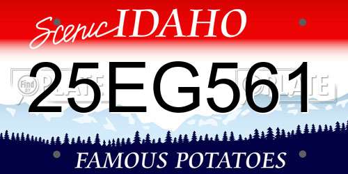 25EG561 Idaho License Plate