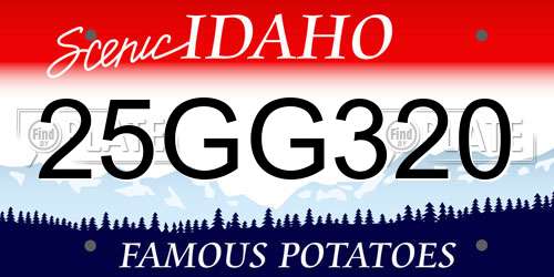 25GG320 Idaho License Plate