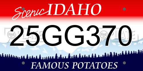 25GG370 Idaho License Plate