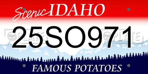 25SO971 Idaho License Plate