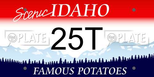 25T Idaho License Plate