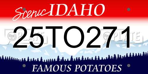 25TO271 Idaho License Plate