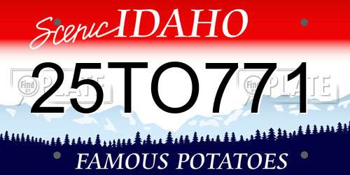 25TO771 Idaho License Plate