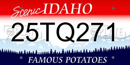 25TQ271 Idaho License Plate