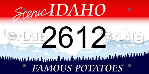 2612 Idaho License Plate