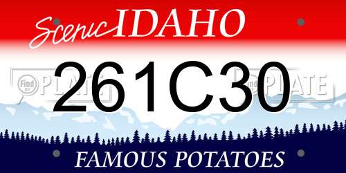 261C30 Idaho License Plate