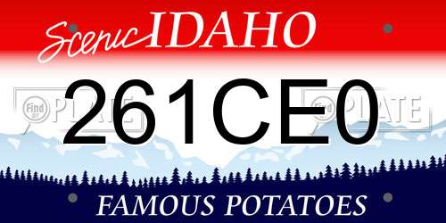261CE0 Idaho License Plate