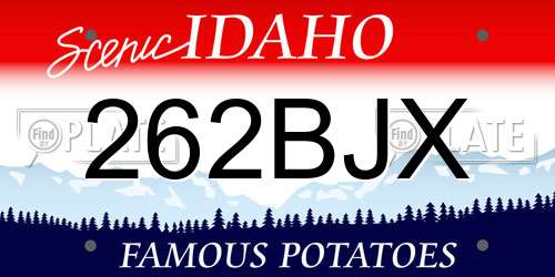 262BJX Idaho License Plate