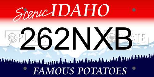 262NXB Idaho License Plate