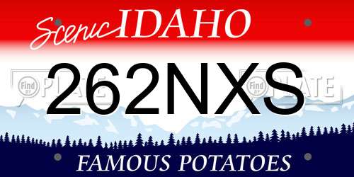 262NXS Idaho License Plate
