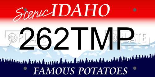 262TMP Idaho License Plate