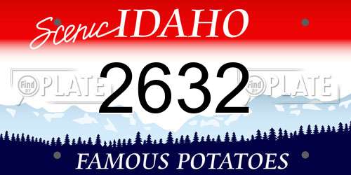 2632 Idaho License Plate