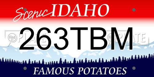 263TBM Idaho License Plate