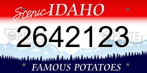 2642123 Idaho License Plate