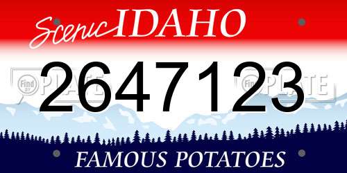 2647123 Idaho License Plate