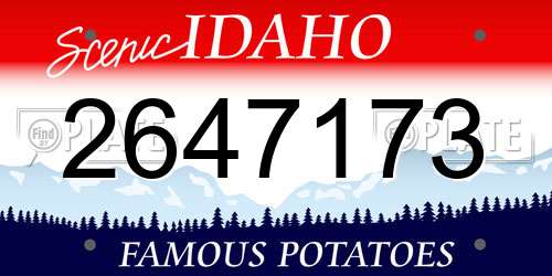 2647173 Idaho License Plate