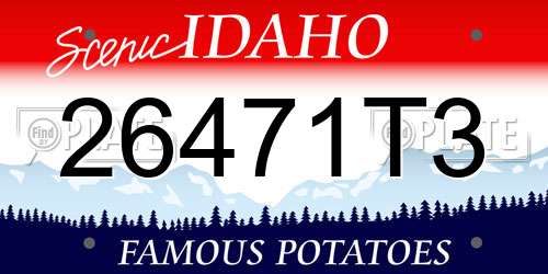 26471T3 Idaho License Plate
