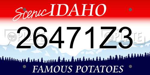 26471Z3 Idaho License Plate