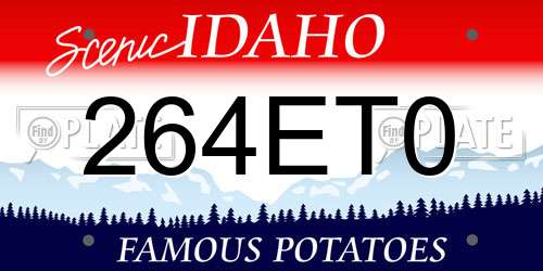 264ET0 Idaho License Plate