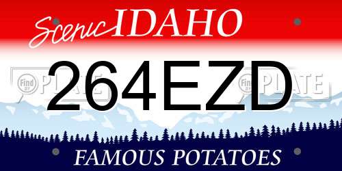 264EZD Idaho License Plate