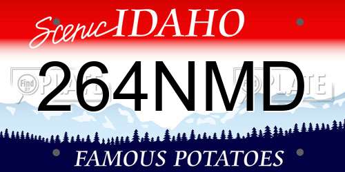 264NMD Idaho License Plate