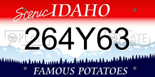 264Y63 Idaho License Plate