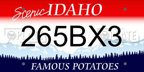 265BX3 Idaho License Plate