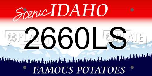 2660LS Idaho License Plate