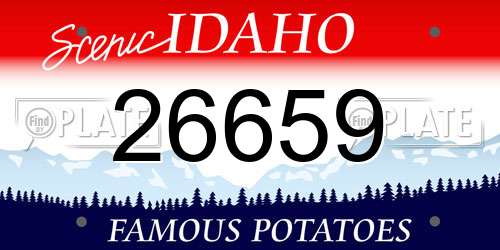 26659 Idaho License Plate