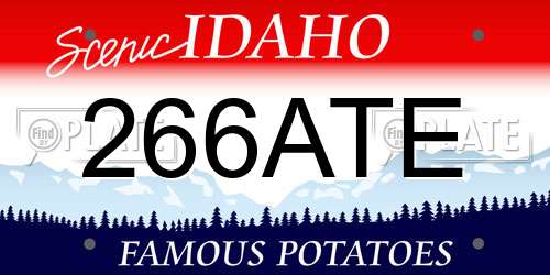 266ATE Idaho License Plate