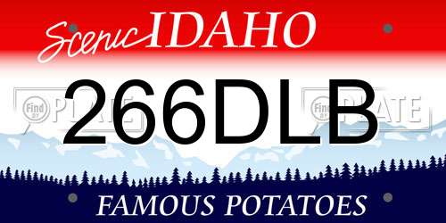 266DLB Idaho License Plate