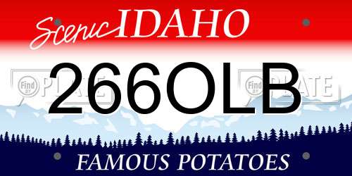 266OLB Idaho License Plate